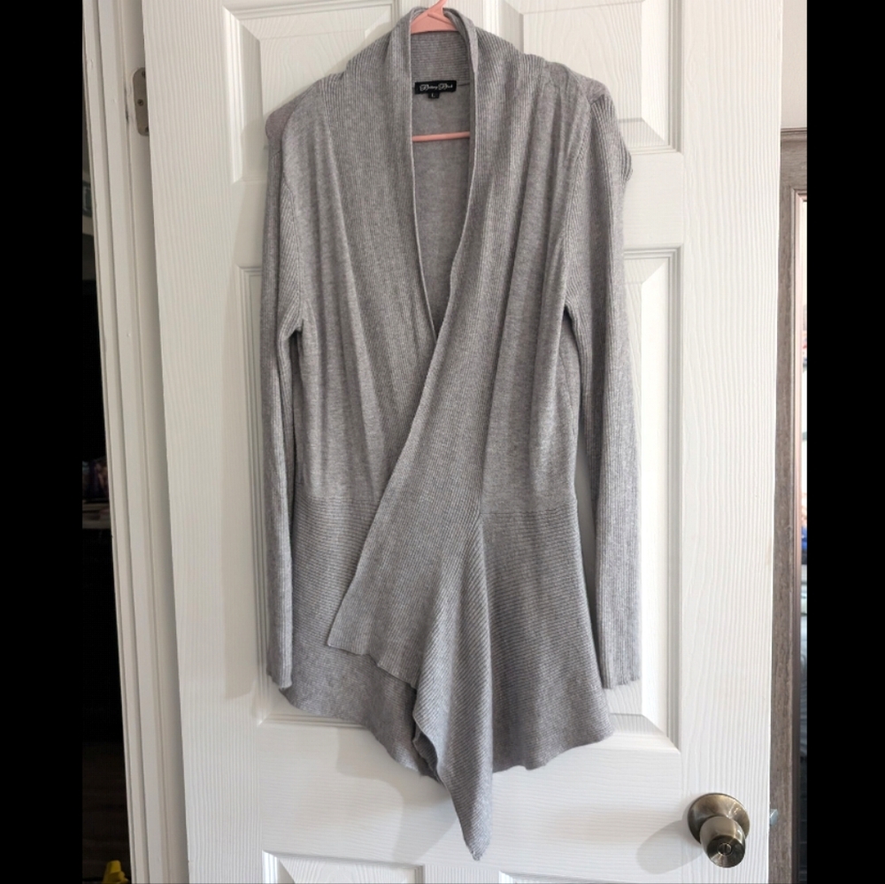 Gray Open Front Women's Sweater